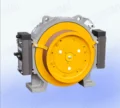 Yellow Torin Drive Elevator Traction Machine