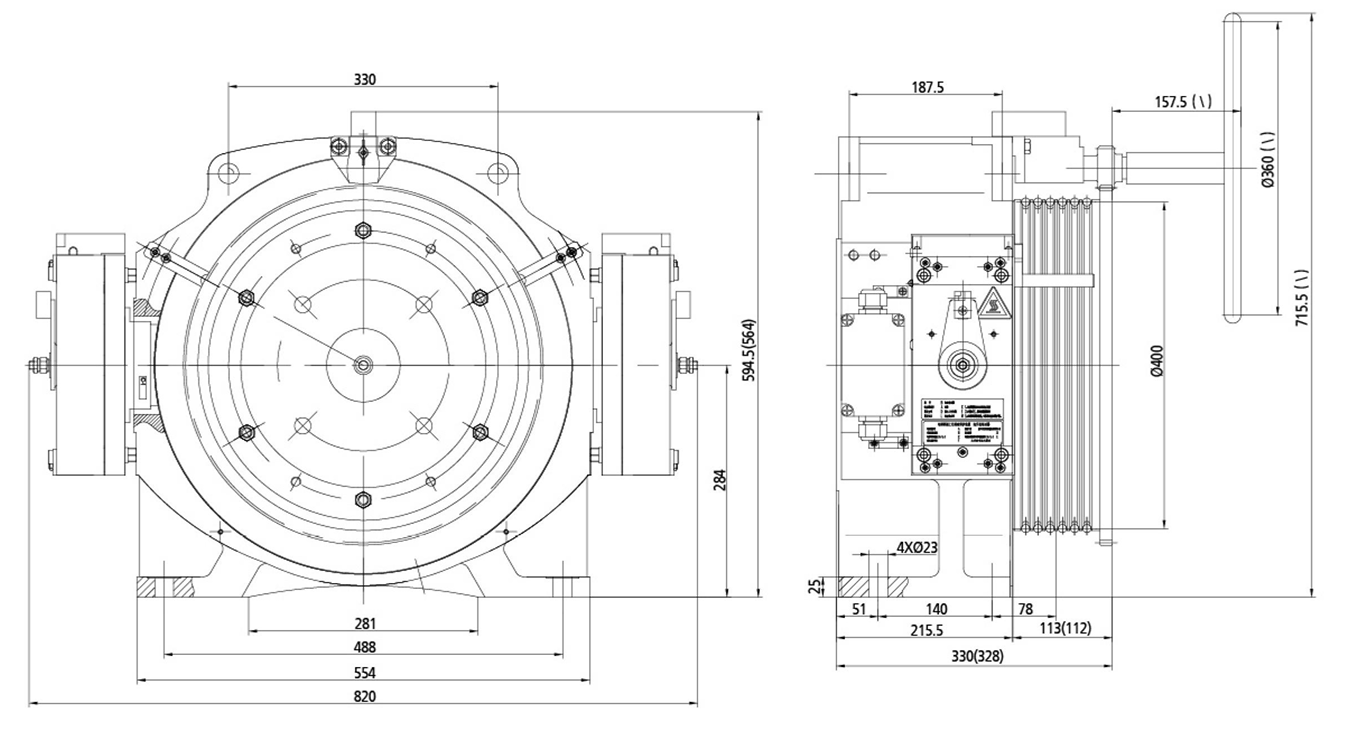 FUJI JAPAN Elevator Traction Machine Technical Specifications