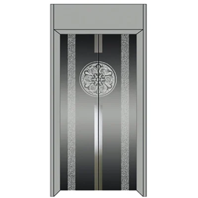 Hairline Floral Designed Landing Door Panel