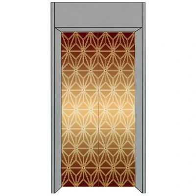 Rose Gold & Mirror Etched Door Panel