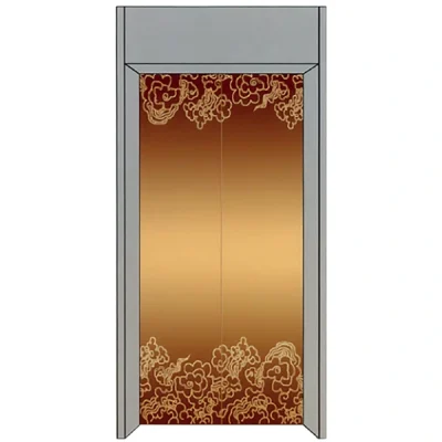 Rose gold & mirror etched Landing Door Panel