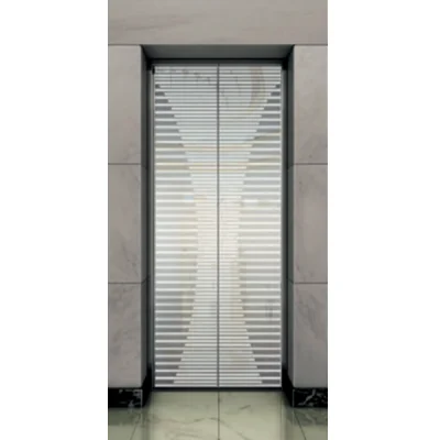 Stylish Mirror Etching SS Landing Door Panel